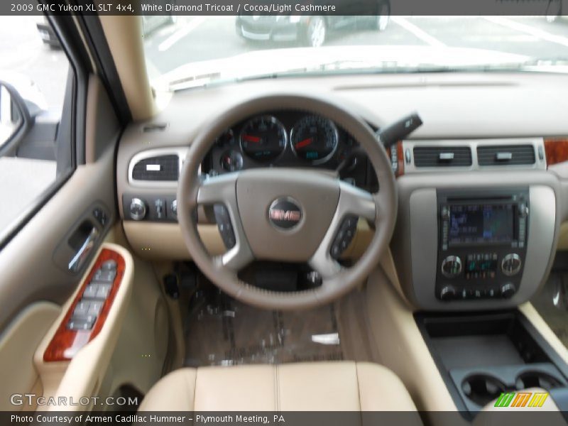 White Diamond Tricoat / Cocoa/Light Cashmere 2009 GMC Yukon XL SLT 4x4