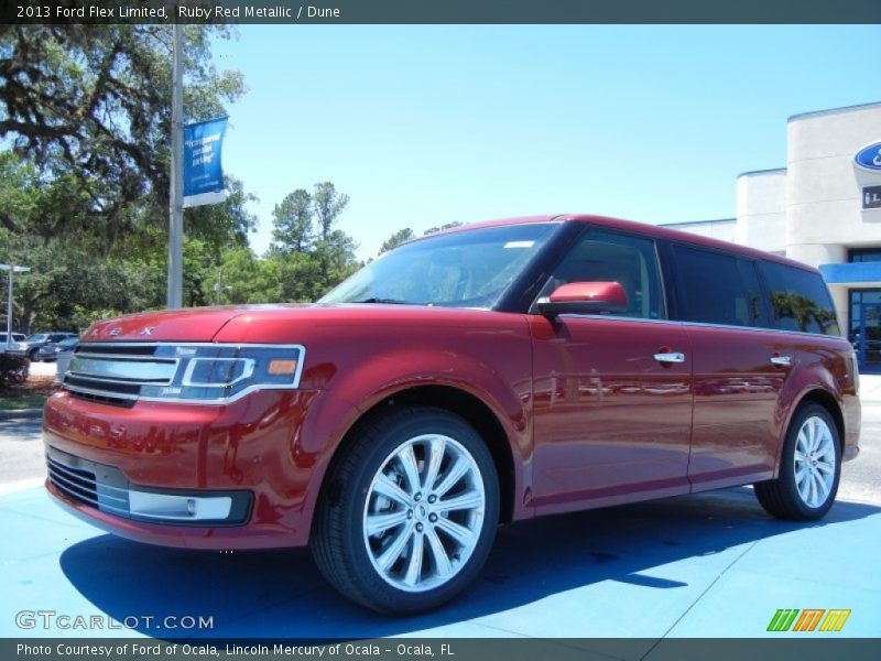 Ruby Red Metallic / Dune 2013 Ford Flex Limited