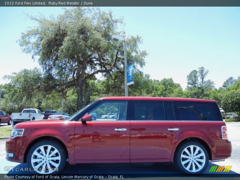 Ruby Red Metallic / Dune 2013 Ford Flex Limited