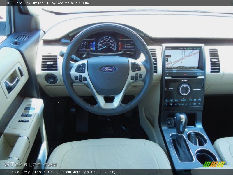 Ruby Red Metallic / Dune 2013 Ford Flex Limited