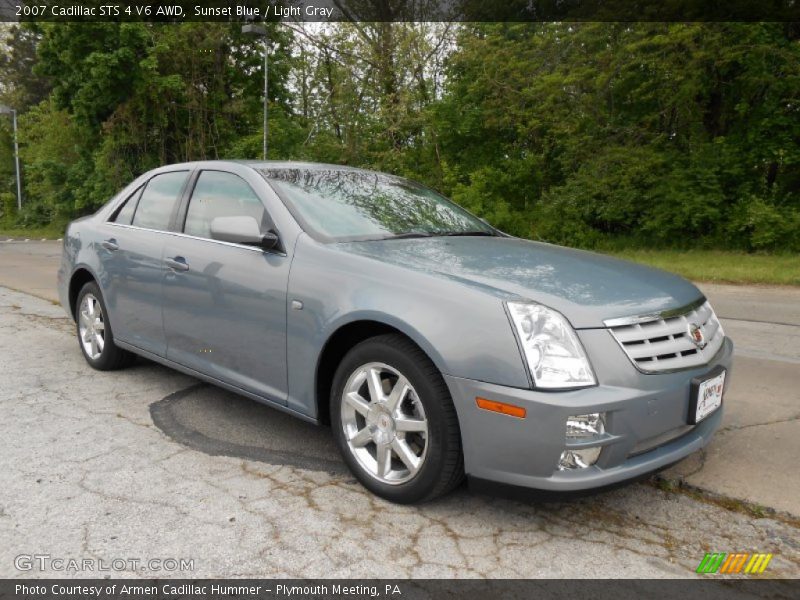 Sunset Blue / Light Gray 2007 Cadillac STS 4 V6 AWD