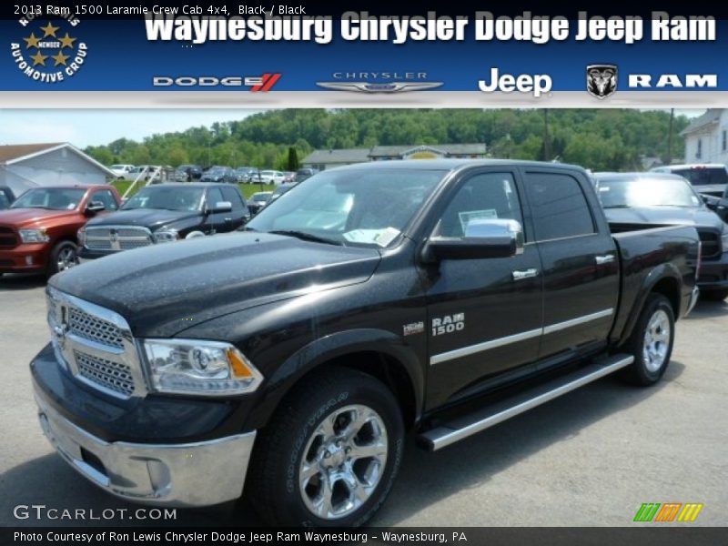 Black / Black 2013 Ram 1500 Laramie Crew Cab 4x4