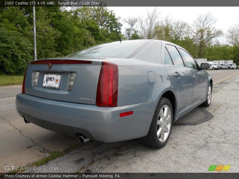 Sunset Blue / Light Gray 2007 Cadillac STS 4 V6 AWD