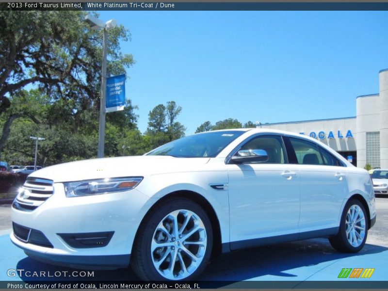 White Platinum Tri-Coat / Dune 2013 Ford Taurus Limited