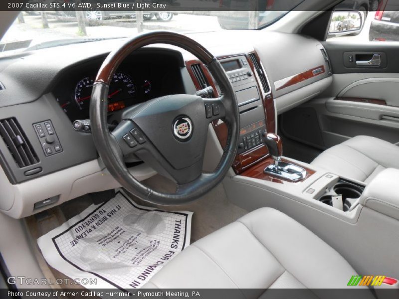Sunset Blue / Light Gray 2007 Cadillac STS 4 V6 AWD