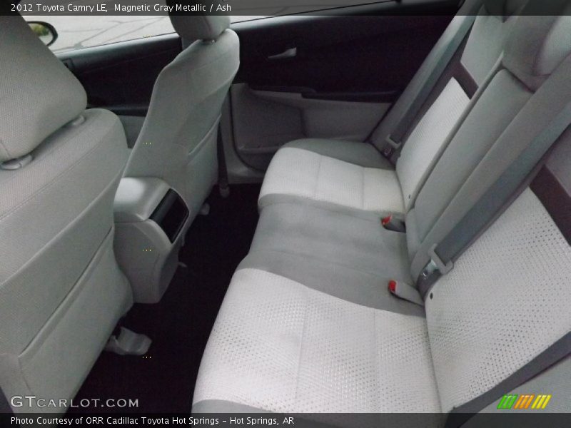 Rear Seat of 2012 Camry LE