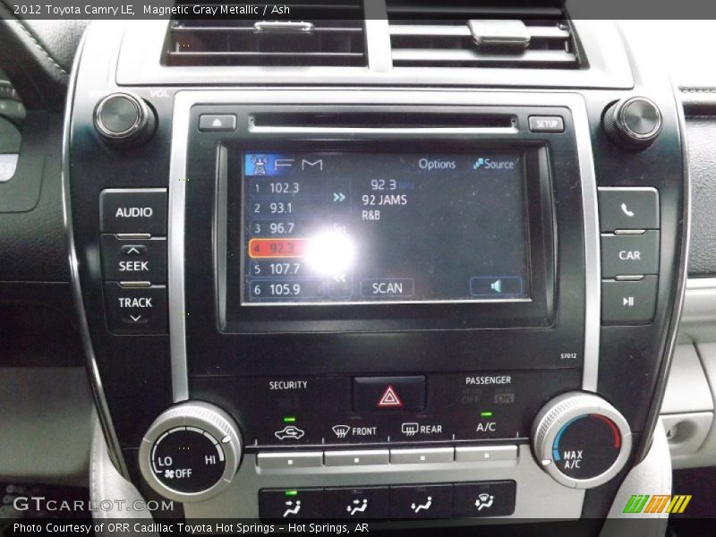 Controls of 2012 Camry LE