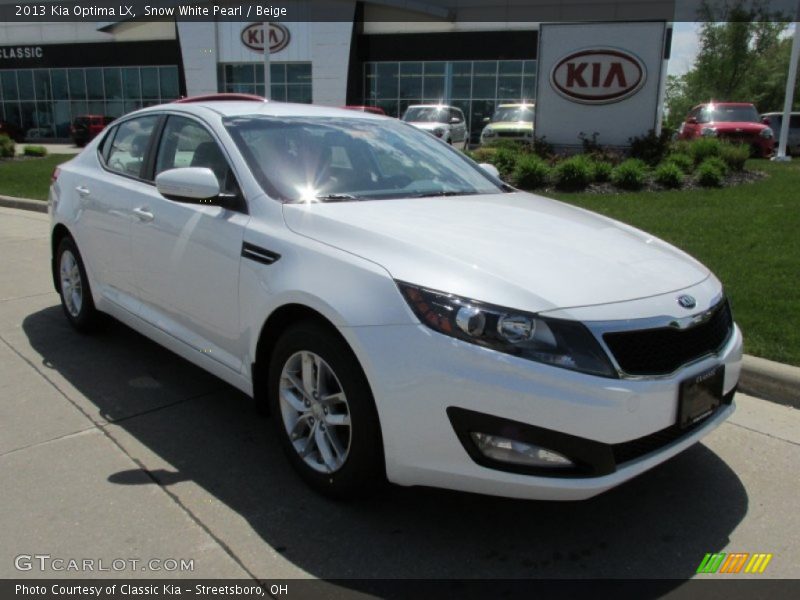 Snow White Pearl / Beige 2013 Kia Optima LX