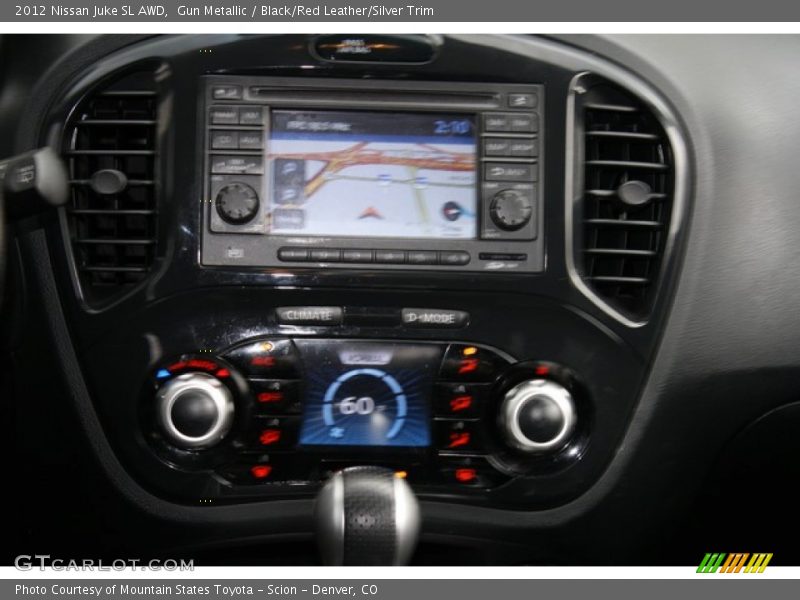 Gun Metallic / Black/Red Leather/Silver Trim 2012 Nissan Juke SL AWD