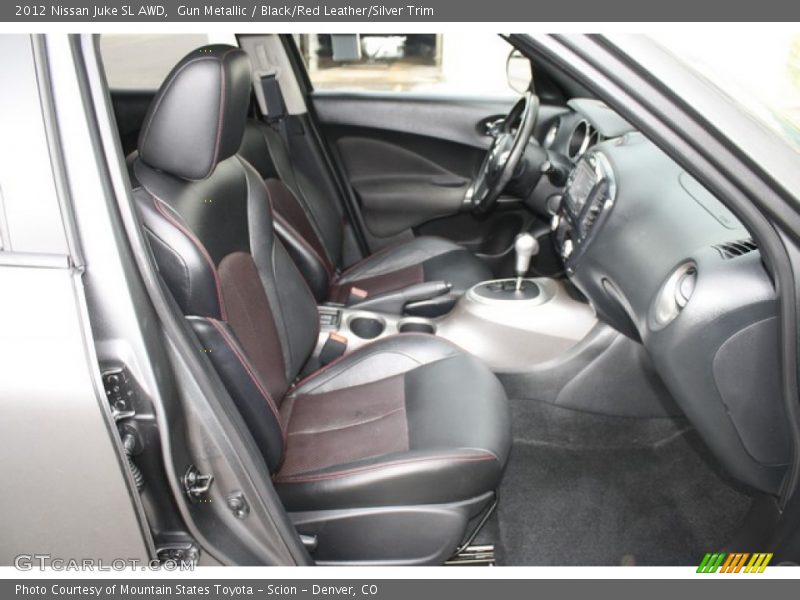 Gun Metallic / Black/Red Leather/Silver Trim 2012 Nissan Juke SL AWD
