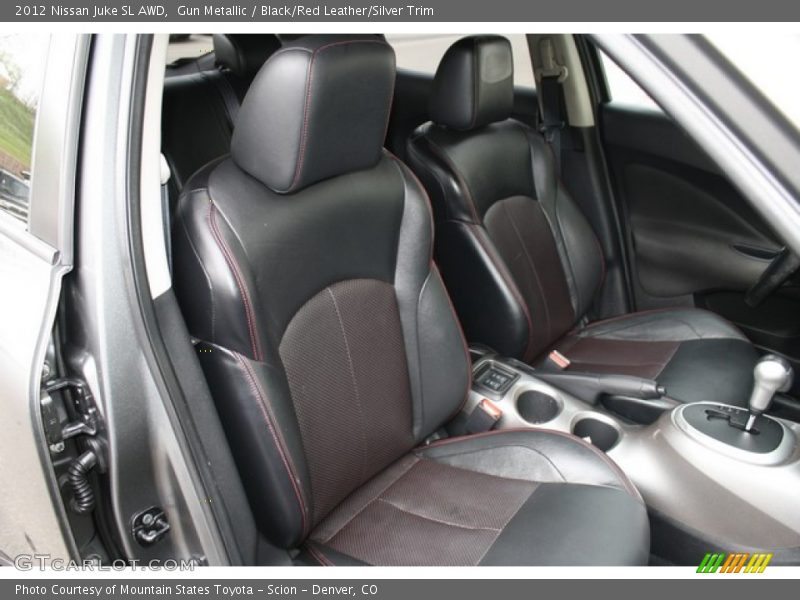 Gun Metallic / Black/Red Leather/Silver Trim 2012 Nissan Juke SL AWD