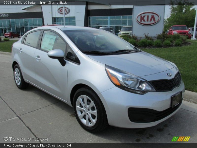 Bright Silver / Black 2013 Kia Rio LX Sedan
