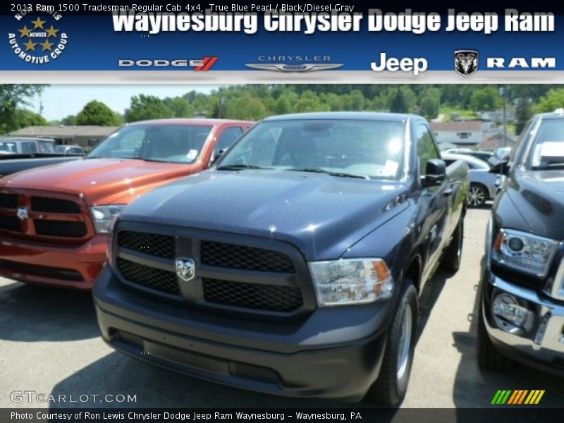 True Blue Pearl / Black/Diesel Gray 2013 Ram 1500 Tradesman Regular Cab 4x4