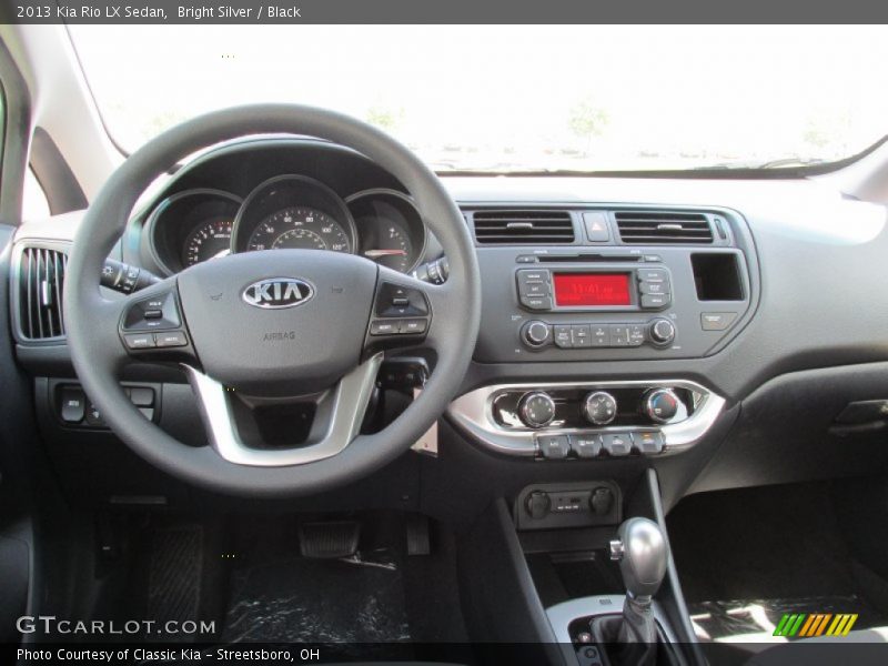 Bright Silver / Black 2013 Kia Rio LX Sedan