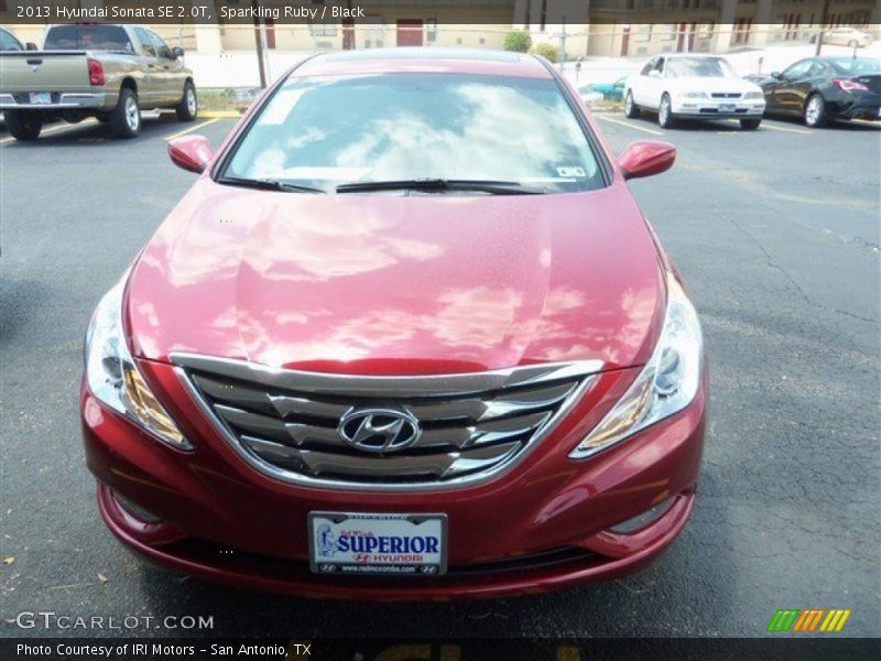 Sparkling Ruby / Black 2013 Hyundai Sonata SE 2.0T