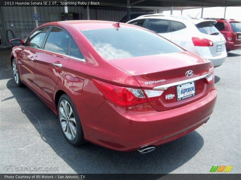 Sparkling Ruby / Black 2013 Hyundai Sonata SE 2.0T