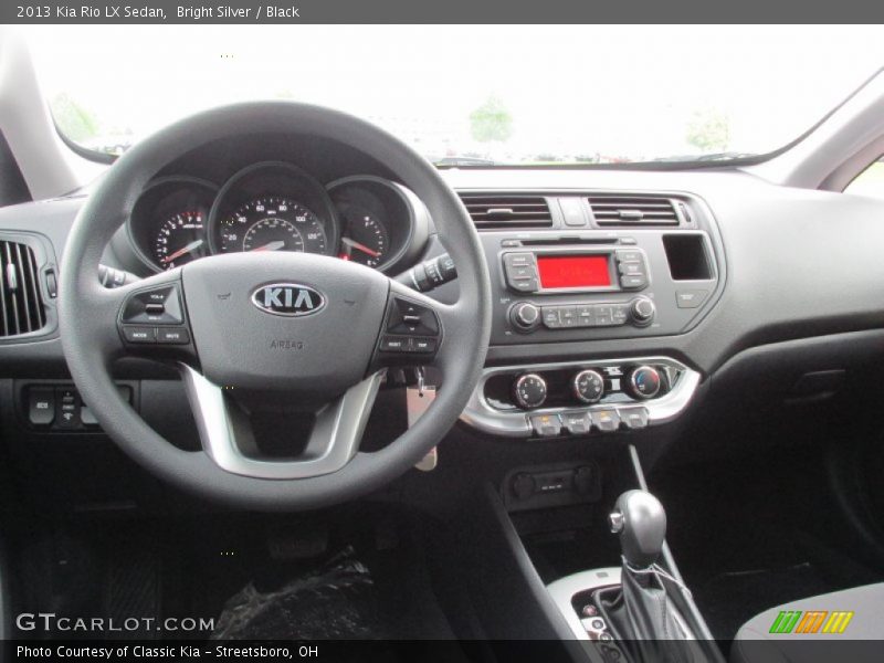 Bright Silver / Black 2013 Kia Rio LX Sedan