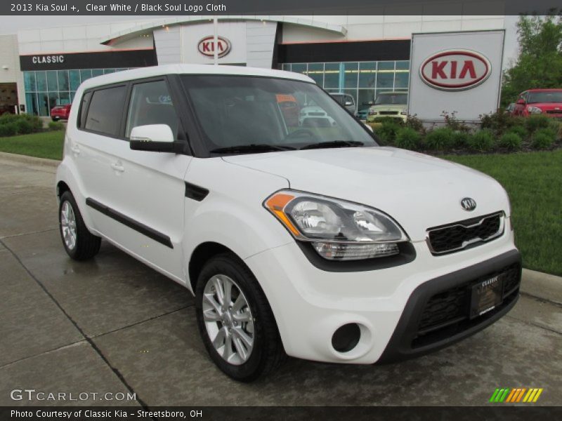 Clear White / Black Soul Logo Cloth 2013 Kia Soul +