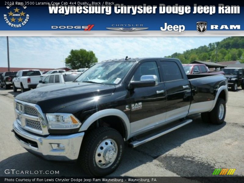 Black / Black 2013 Ram 3500 Laramie Crew Cab 4x4 Dually