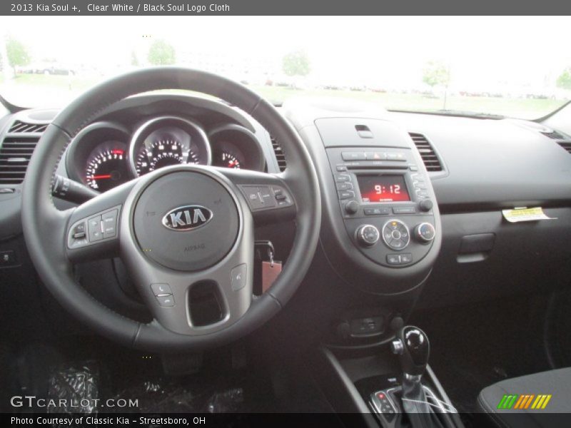 Clear White / Black Soul Logo Cloth 2013 Kia Soul +
