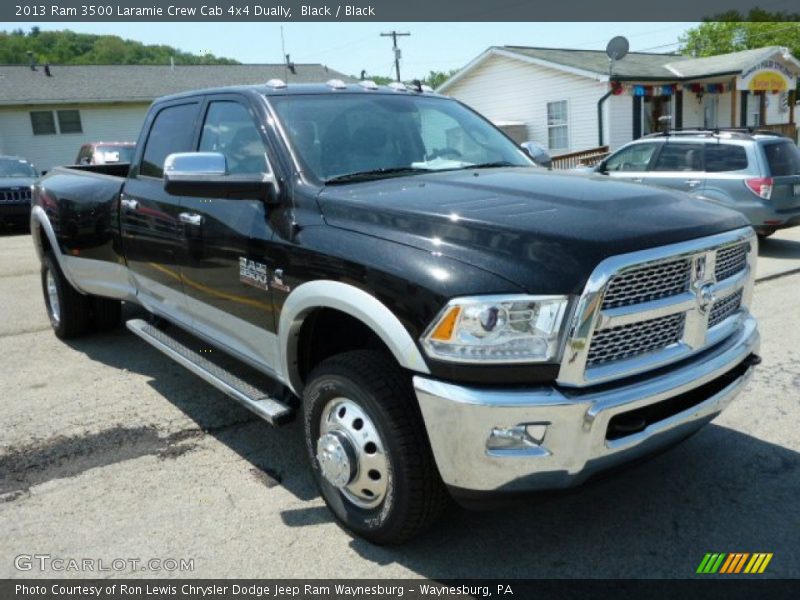 Black / Black 2013 Ram 3500 Laramie Crew Cab 4x4 Dually