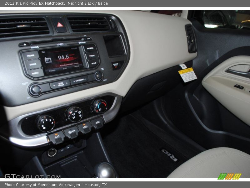 Midnight Black / Beige 2012 Kia Rio Rio5 EX Hatchback