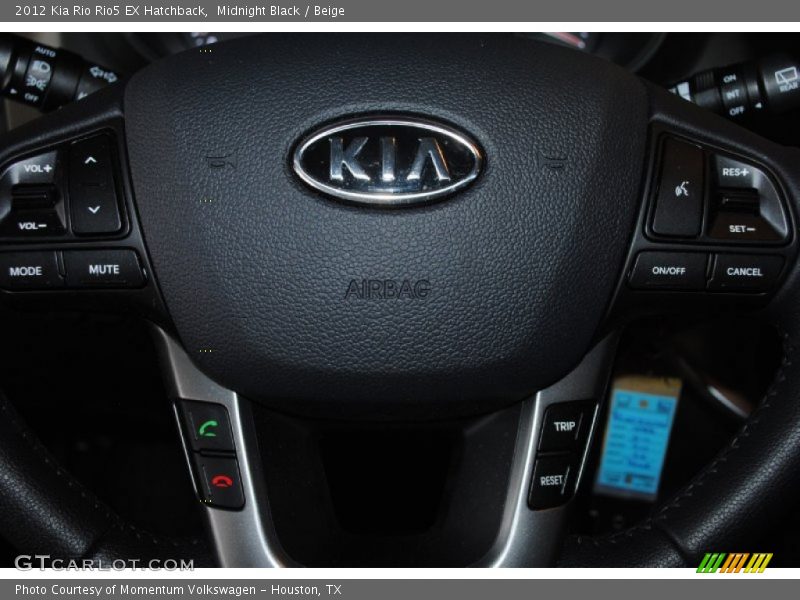 Midnight Black / Beige 2012 Kia Rio Rio5 EX Hatchback