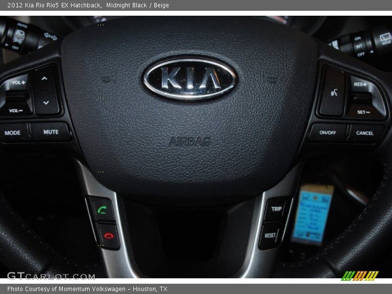 Midnight Black / Beige 2012 Kia Rio Rio5 EX Hatchback