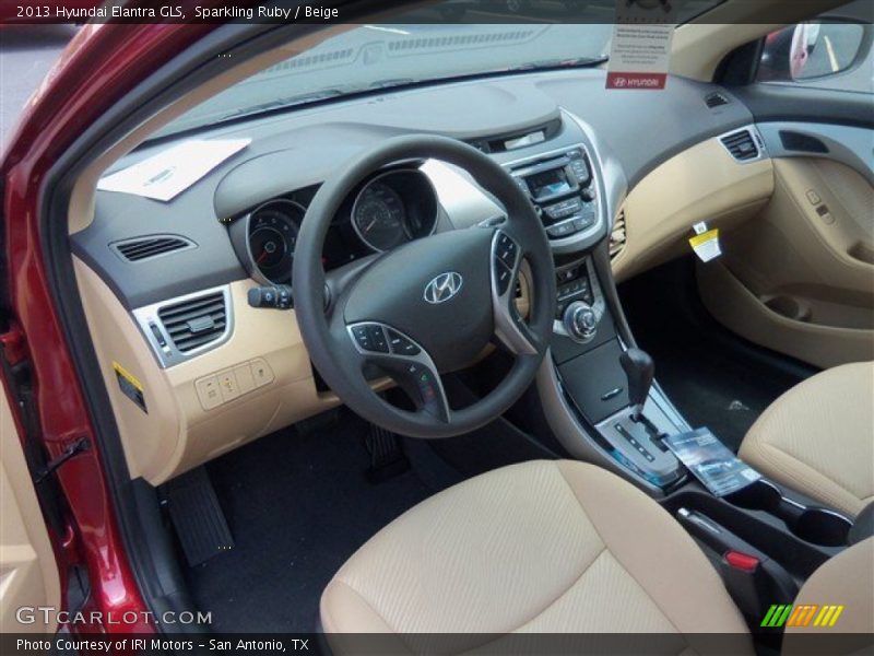 Sparkling Ruby / Beige 2013 Hyundai Elantra GLS