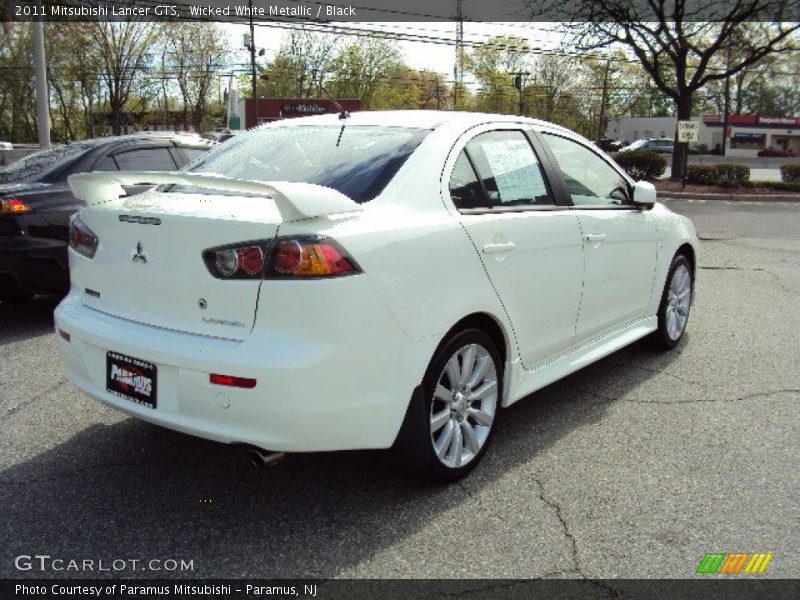 Wicked White Metallic / Black 2011 Mitsubishi Lancer GTS