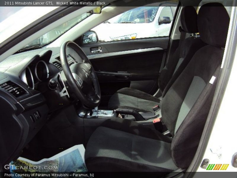 Wicked White Metallic / Black 2011 Mitsubishi Lancer GTS