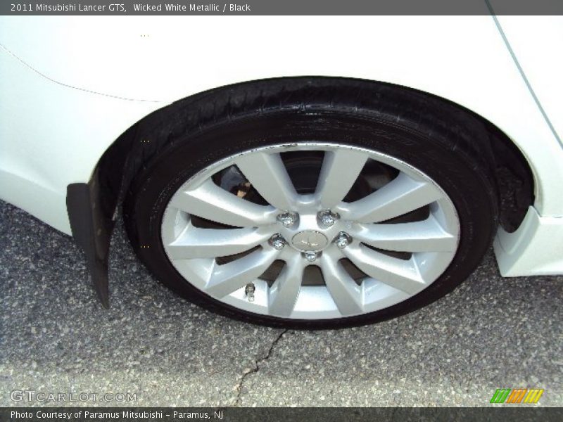 Wicked White Metallic / Black 2011 Mitsubishi Lancer GTS