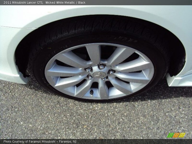 Wicked White Metallic / Black 2011 Mitsubishi Lancer GTS