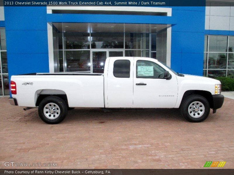 Summit White / Dark Titanium 2013 Chevrolet Silverado 1500 Work Truck Extended Cab 4x4