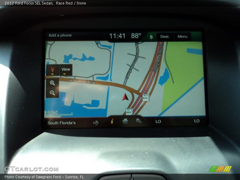 Navigation of 2012 Focus SEL Sedan