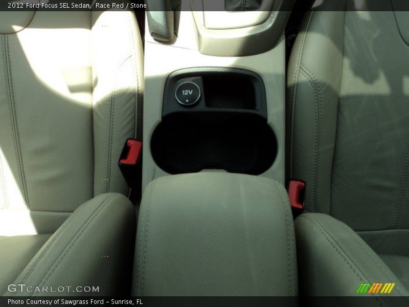 Race Red / Stone 2012 Ford Focus SEL Sedan
