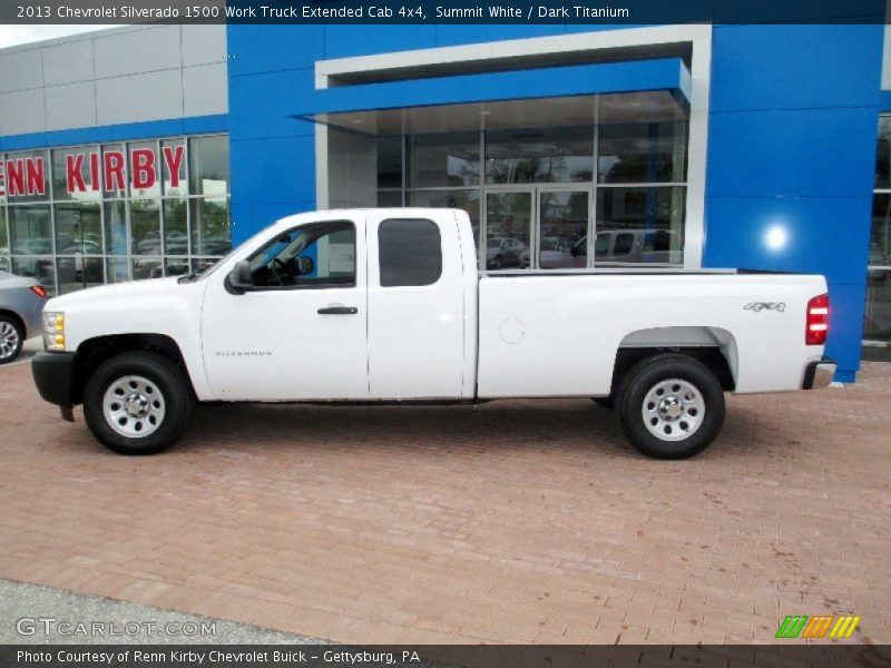 Summit White / Dark Titanium 2013 Chevrolet Silverado 1500 Work Truck Extended Cab 4x4