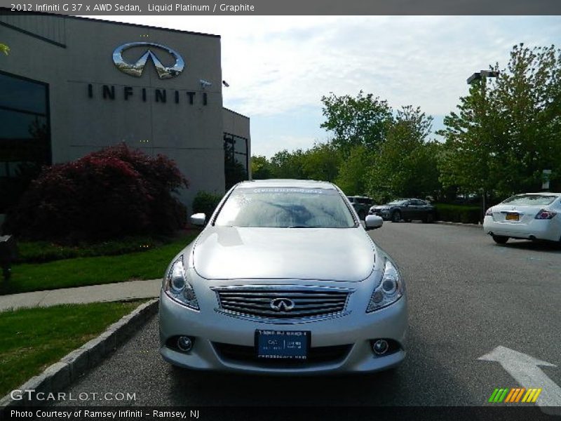 Liquid Platinum / Graphite 2012 Infiniti G 37 x AWD Sedan