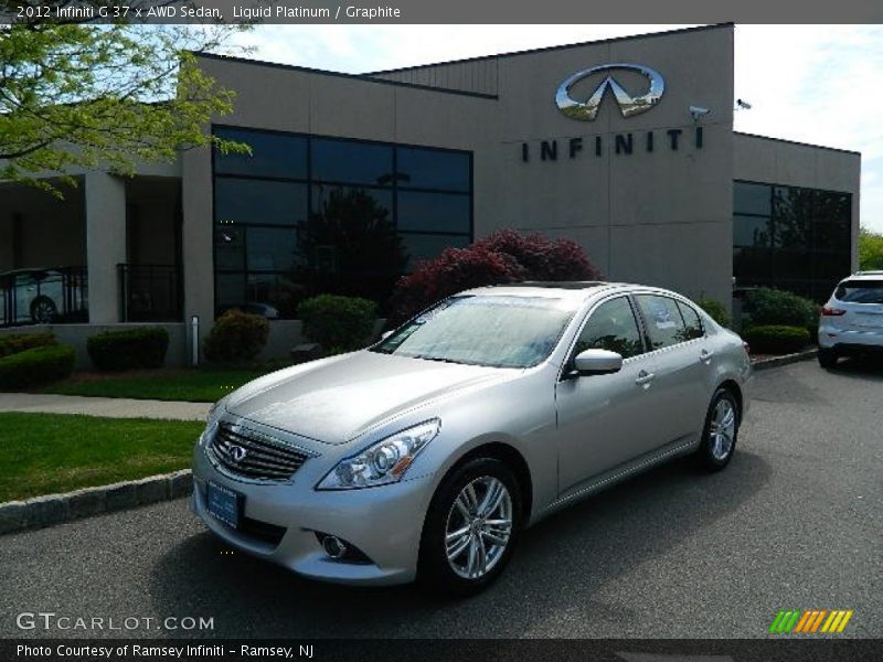 Liquid Platinum / Graphite 2012 Infiniti G 37 x AWD Sedan