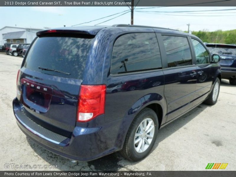 True Blue Pearl / Black/Light Graystone 2013 Dodge Grand Caravan SXT