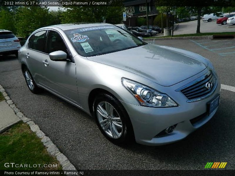 Front 3/4 View of 2012 G 37 x AWD Sedan