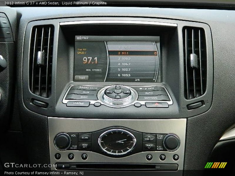 Controls of 2012 G 37 x AWD Sedan