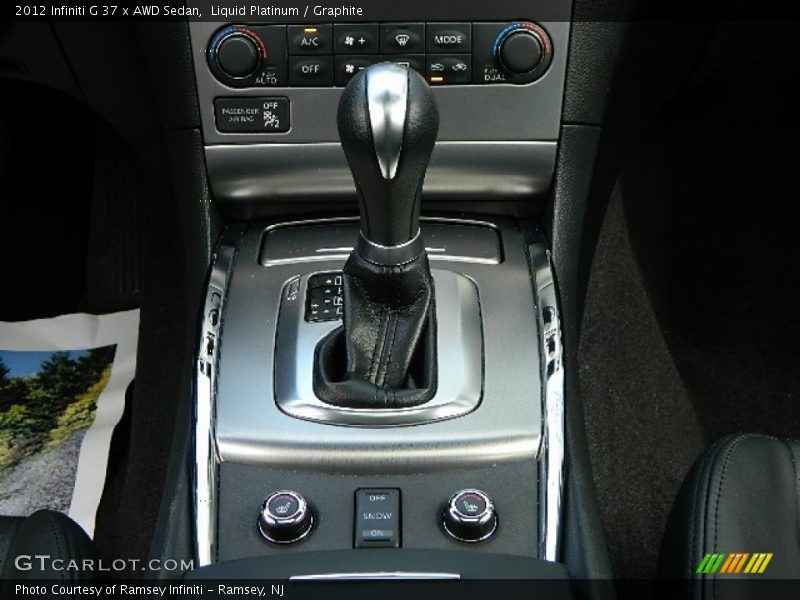  2012 G 37 x AWD Sedan 7 Speed Automatic Shifter