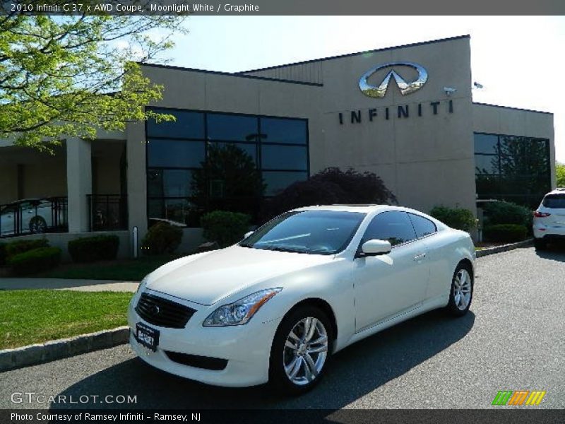 Moonlight White / Graphite 2010 Infiniti G 37 x AWD Coupe