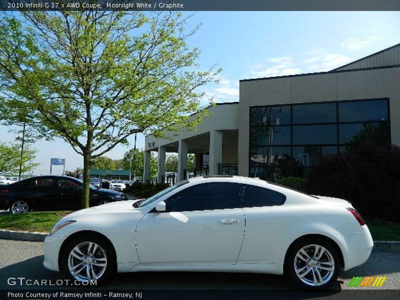 Moonlight White / Graphite 2010 Infiniti G 37 x AWD Coupe