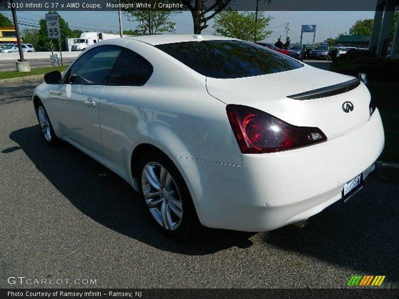 Moonlight White / Graphite 2010 Infiniti G 37 x AWD Coupe