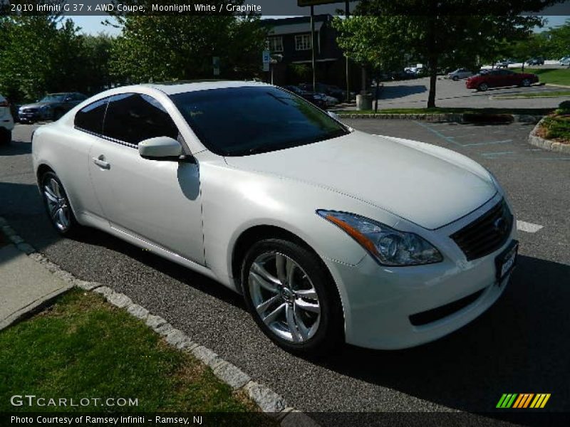 Moonlight White / Graphite 2010 Infiniti G 37 x AWD Coupe