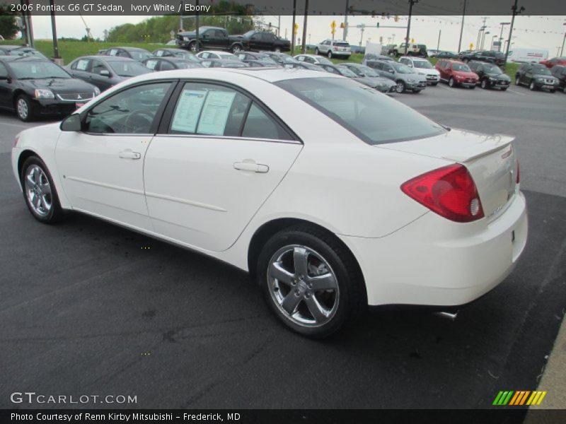 Ivory White / Ebony 2006 Pontiac G6 GT Sedan