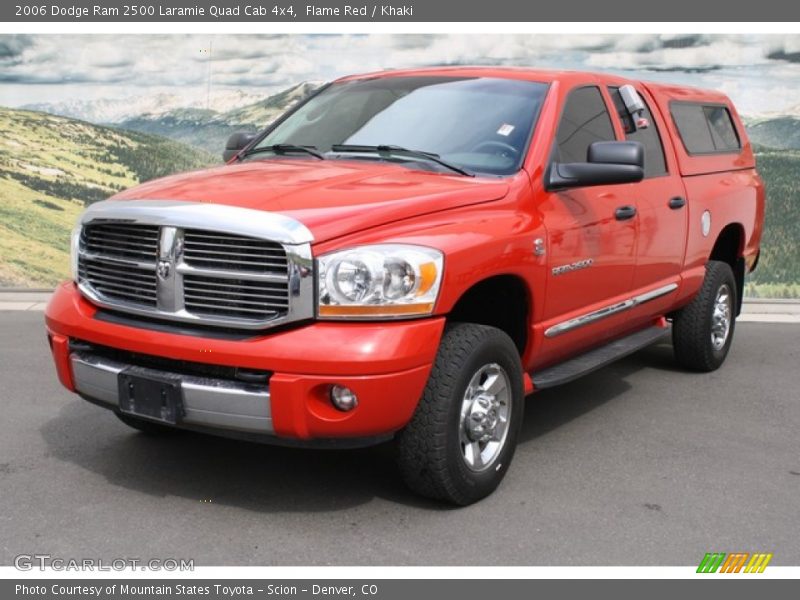Flame Red / Khaki 2006 Dodge Ram 2500 Laramie Quad Cab 4x4