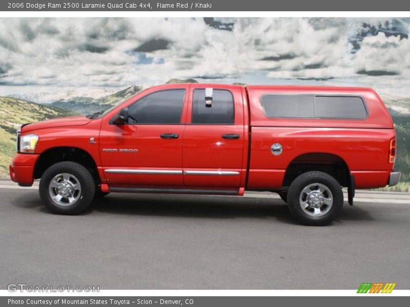 Flame Red / Khaki 2006 Dodge Ram 2500 Laramie Quad Cab 4x4